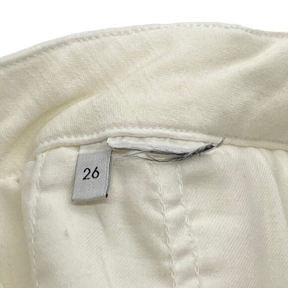 J Brand Natasha Sky High Skinny Jeans Sailor Blanc High Rise Button Fly Size 26 - Picture 10 of 12